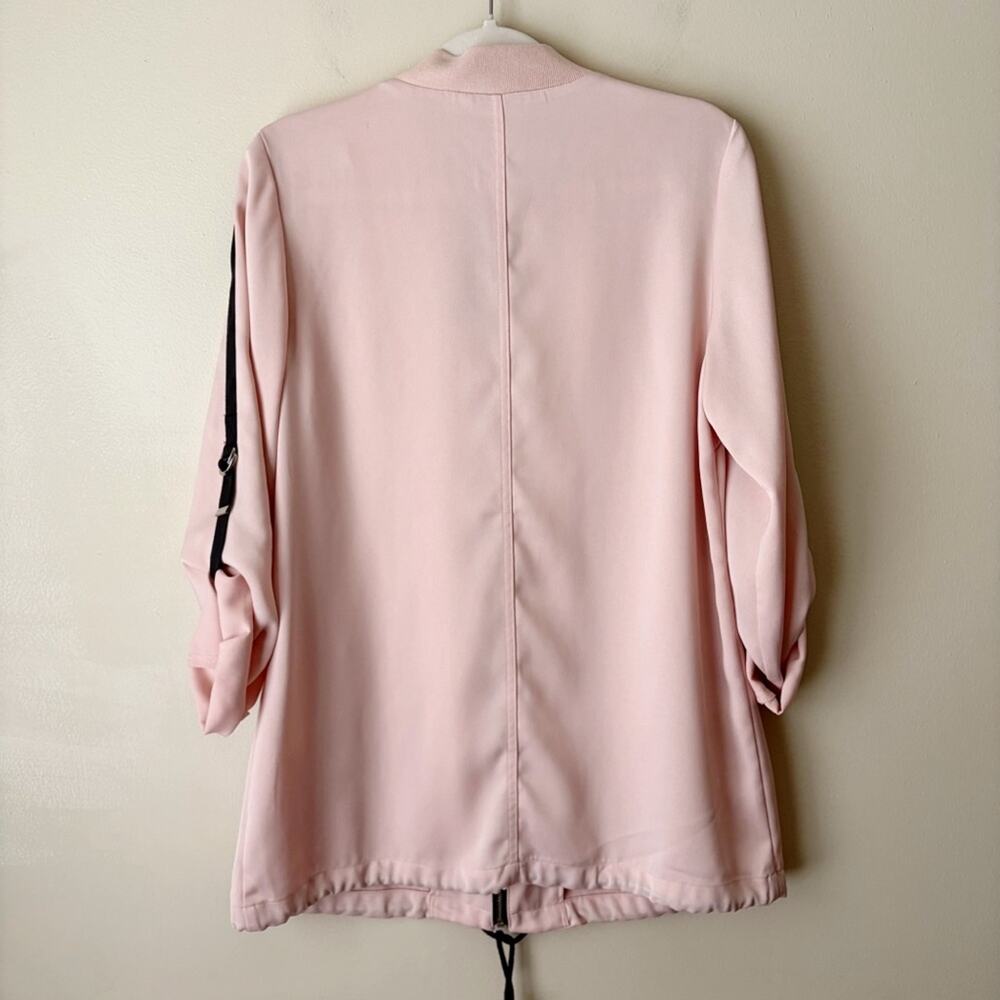 Zenergy Chico’s | Oversized Bomber Jacket Full Zip Pockets Paris Pink Medium - Picture 8 of 10
